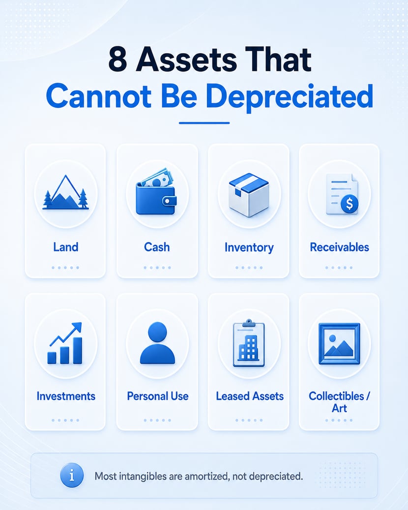 Non-Depreciable Assets List 8 Key Exceptions