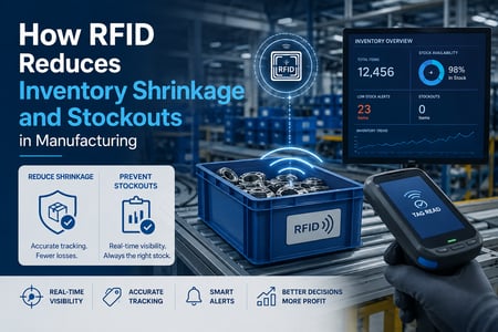 How RFID Reduces Inventory Shrinkage and Stockouts in Manufacturing